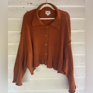 BDG Knubby Crop Knit Cardigan